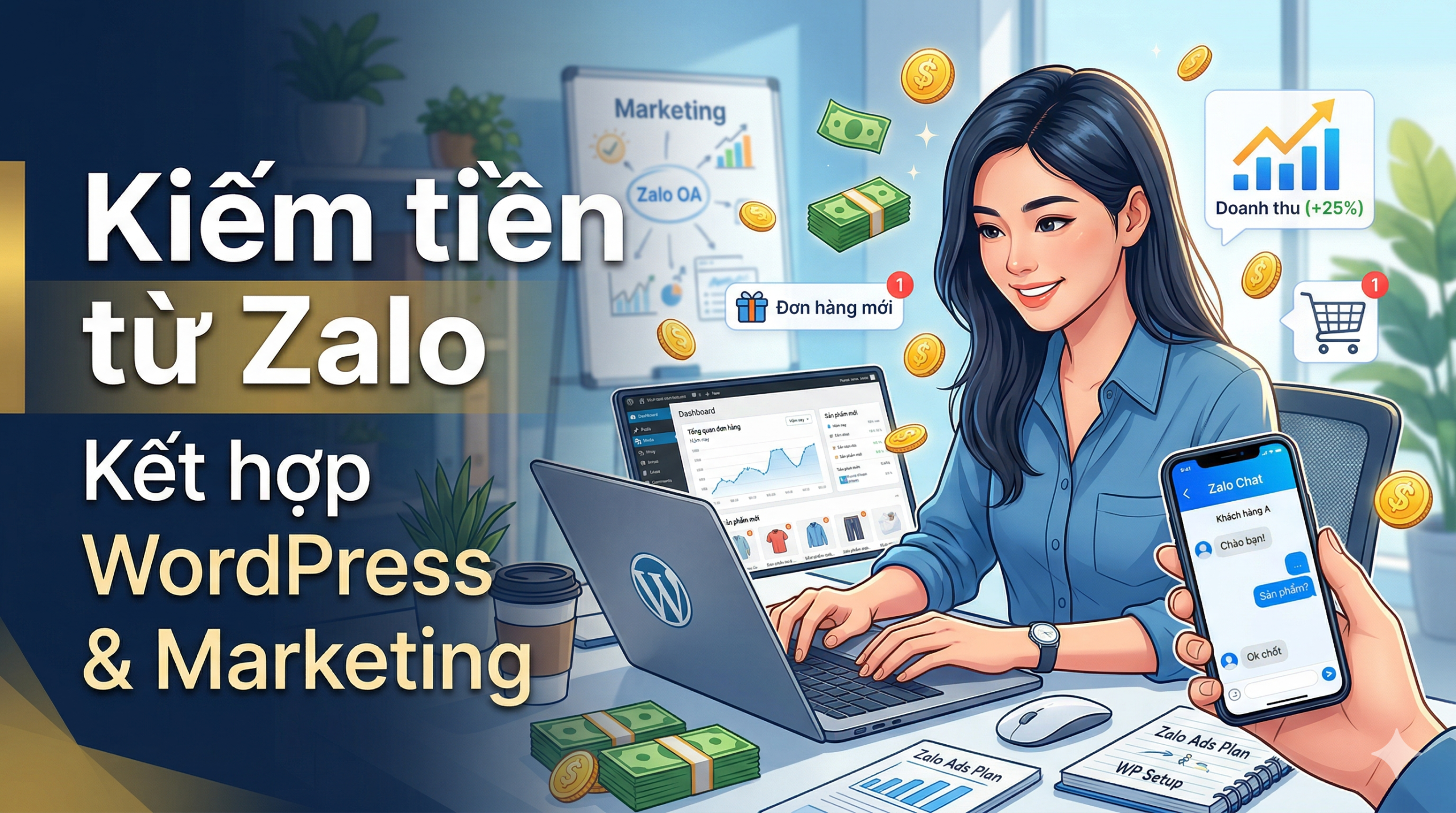 Cách dân WordPress & marketing kiếm tiền từ Zalo